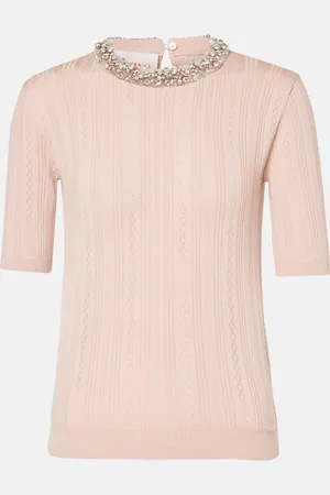 VALENTINO Pullover in lana vergine con cristalli
