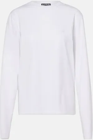 Acne Studios Top Face in jersey di misto cotone