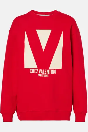 VALENTINO Felpa in jersey di cotone con stampa