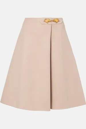 VALENTINO Gonna midi in lana e cashmere
