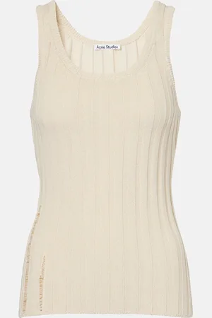 Acne Studios Tank top in maglia di misto cotone a coste
