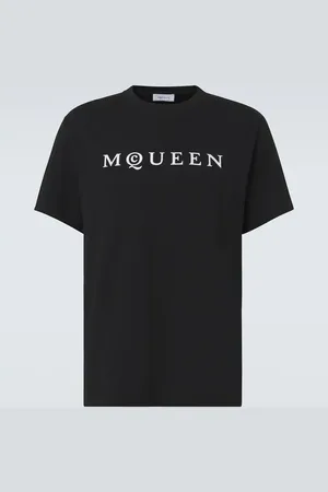 Alexander McQueen T-shirt in jersey di cotone con logo