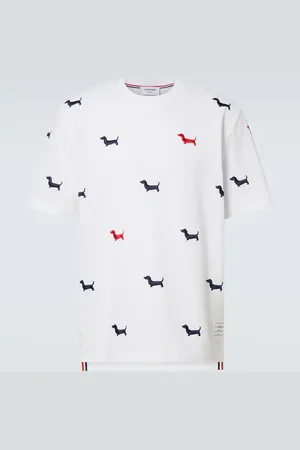 Thom Browne T-shirt Hector in piqué di cotone