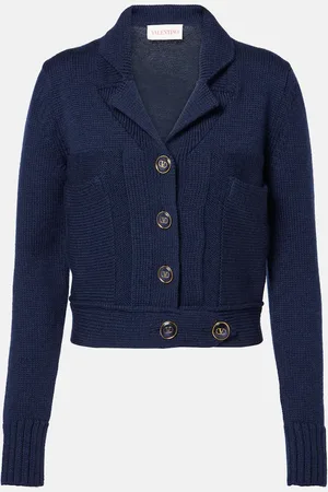 VALENTINO Cardigan in lana e cotone