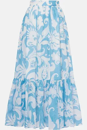 Etro Gonna lunga in cotone con stampa paisley