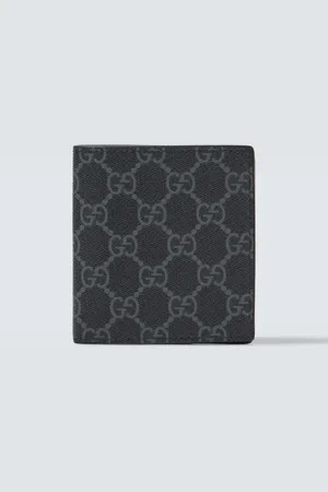 Gucci Portafoglio in canvas GG con pelle