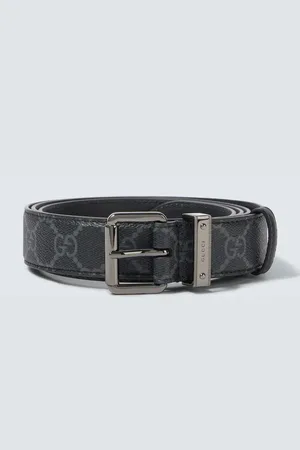 Gucci Cintura in canvas GG con pelle