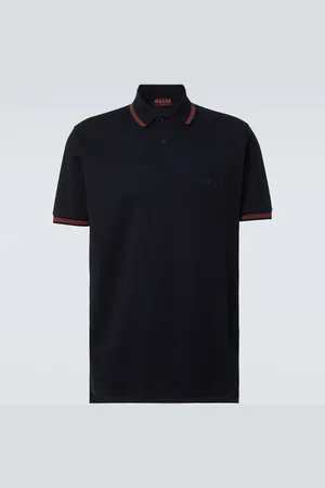 Gucci Polo in piqué di misto cotone