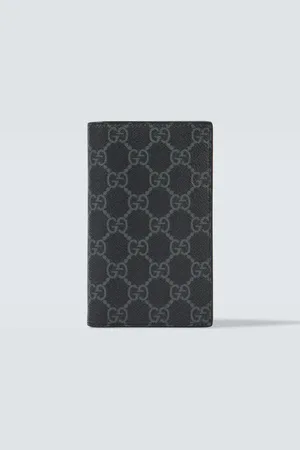 Gucci Portacarte in canvas GG con pelle