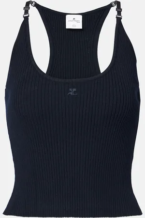 Courrèges Courrèges Top in maglia a coste con logo