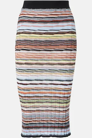 Missoni Gonna midi in misto cotone a righe