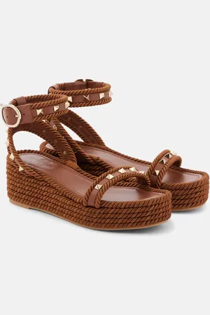 VALENTINO GARAVANI Espadrillas Rockstud Torchon in pelle