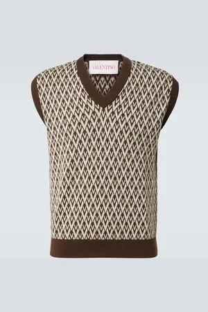 VALENTINO Pullover senza maniche Tout La V in lana vergine
