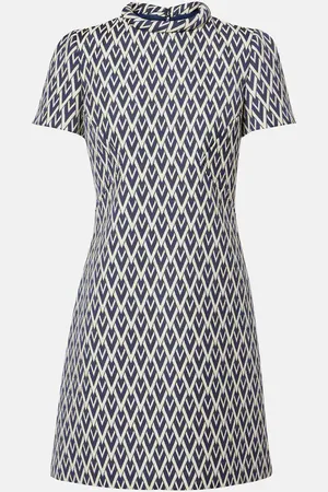 VALENTINO Abito corto in jacquard di lana