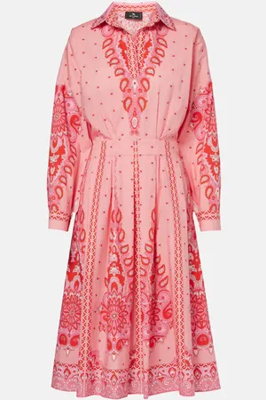 Etro Abito midi in misto cotone con stampa