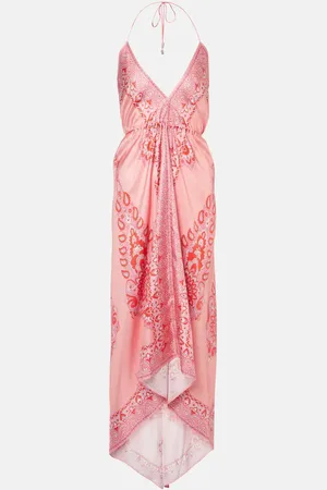Etro Abito midi asimmetrico in seta paisley