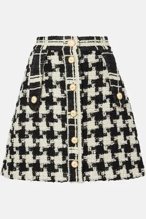 VALENTINO Minigonna in tweed di misto lana