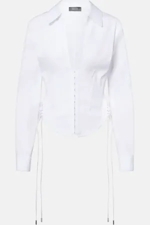 MUGLER Camicia bustier in misto cotone