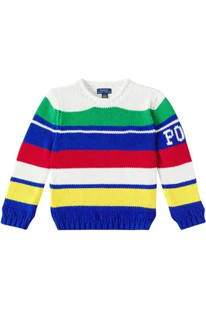 Ralph Lauren Pullover stile polo in cotone a righe
