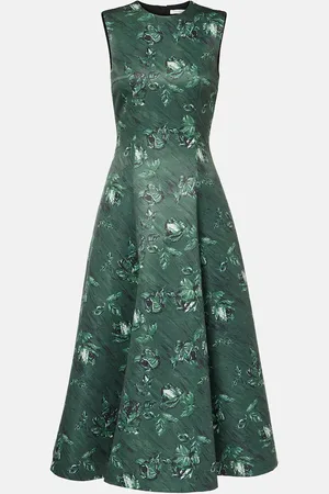 EMILIA WICKSTEAD Abito lungo Mara in taffetà floreale