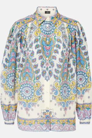 Etro Camicia in cotone e seta con stampa