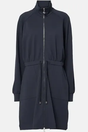 Moncler Abito corto in jersey con zip