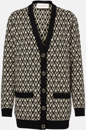 VALENTINO Cardigan Toute La V in lana vergine