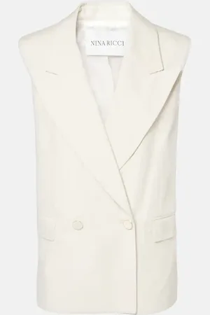 Nina Ricci Gilet doppiopetto in canvas di cotone