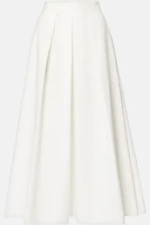 Elie saab Gonna midi in popeline di cotone