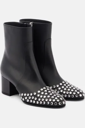 Alaïa Alaïa Stivaletti 60 in pelle con cristalli