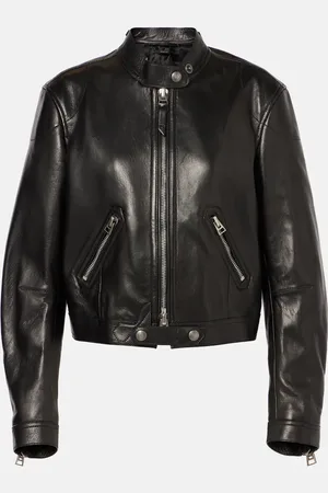 Tom Ford Giacca biker cropped in pelle