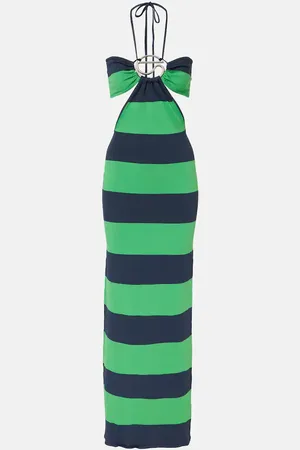 COPERNI Abito lungo a righe con cut-out
