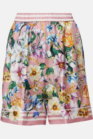 Dolce & Gabbana Shorts in twill di seta con stampa