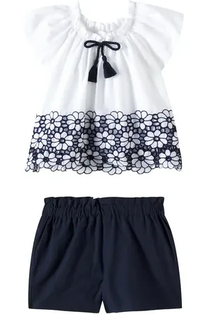 PATACHOU Baby - Abito in cotone con ricamo