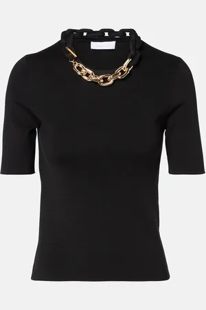 Paco rabanne Top in misto seta e cotone