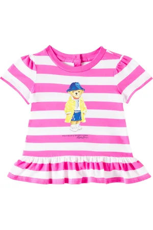 Ralph Lauren Baby - Abito Polo Bear in cotone a righe