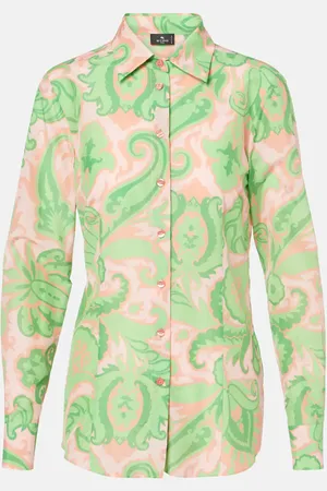 Etro Camicia in cotone e seta con stampa