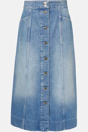VALENTINO Gonna midi di jeans