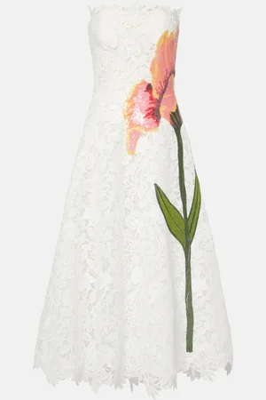 Costarellos Abito midi Mariela in pizzo con paillettes