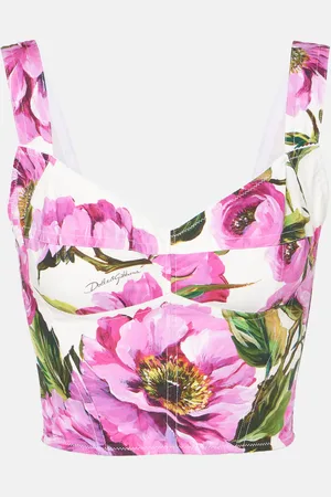 Dolce & Gabbana Bustier in misto cotone con stampa