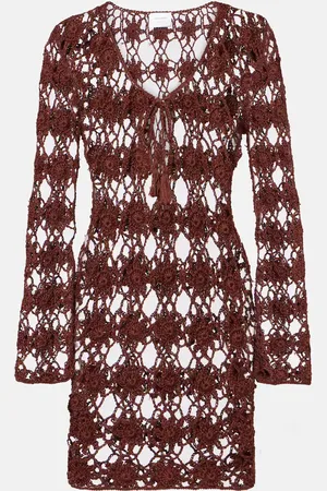 ANNA KOSTUROVA Abito corto in crochet di cotone