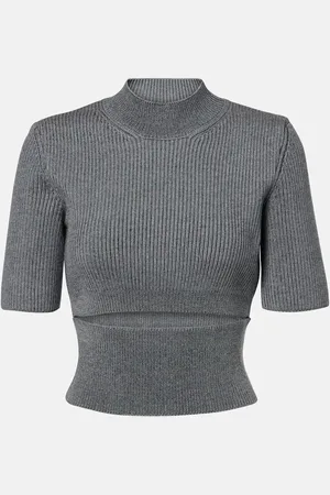 Alaïa Alaïa Top in misto lana a coste con cut-out