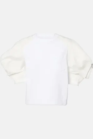 SACAI T-shirt in misto cotone