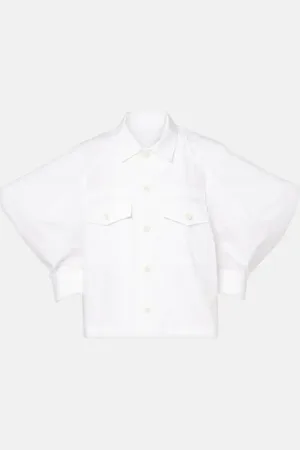 SACAI Camicia cropped in popeline