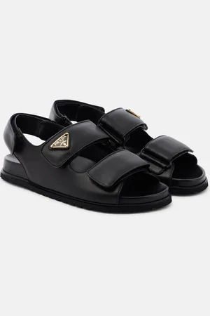 Prada Sandali in pelle con logo