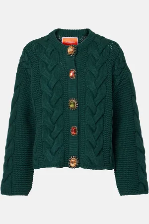 La DoubleJ Cardigan Portrait in maglia a trecce