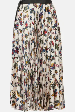 SACAI Gonna midi con stampa