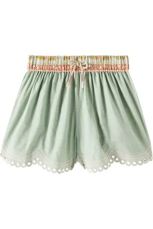 ZIMMERMANN Shorts Tallow in cotone con pizzo