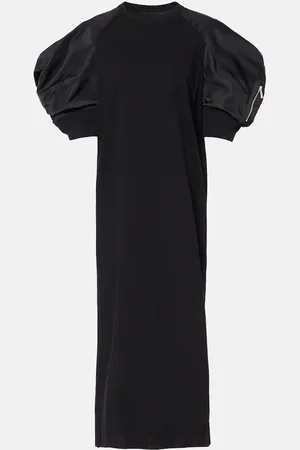 SACAI Abito midi in jersey di misto cotone
