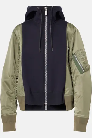SACAI Felpa in misto cotone con zip